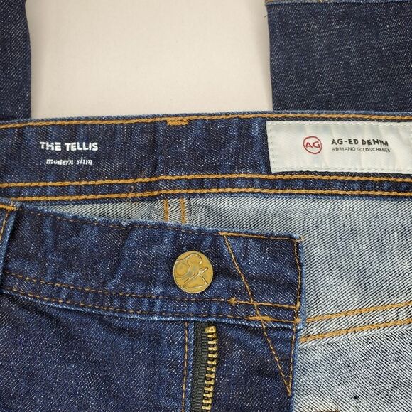 Men's Tellis AG-ed Modern Slim Denim Jeans Size 34 - Picture 8 of 10